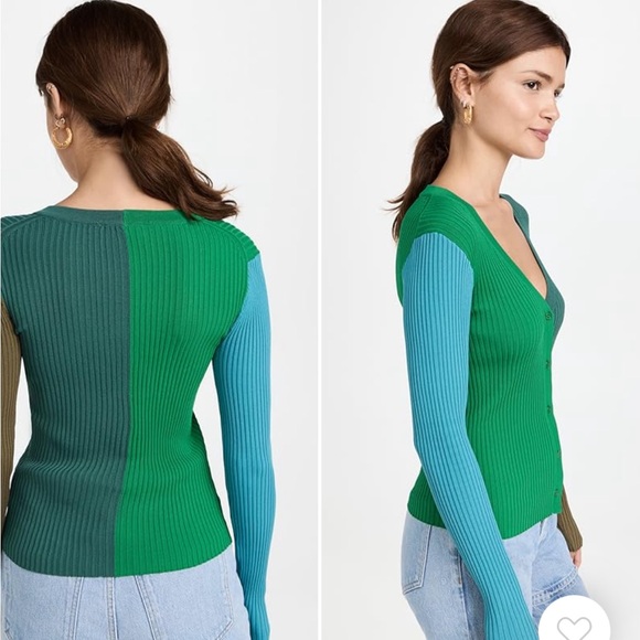 STAUD Multicolor V-Neck Cardigan - Picture 2 of 2